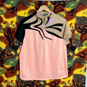 Vintage Jaimie Sadock Pink Biker Tee Size XL